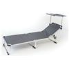 Avanti Trendstore Sedia a sdraio con parasole pieghevole BEACH in acciaio, LAP 189x29-105x60 cm