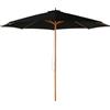 Outsunny Ombrellone da Giardino 3x2.5 con Palo in Legno a 8 Stecche Rosso