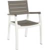 Keter Poltrona da Esterno Harmony in Resina Effetto Legno Colore Bianco Tortora