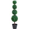 vidaXL Pianta di Bosso Artificiale a Sfera con Vaso Verde 90 cm