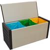 MONGARDI Panca con Borse Raccolta Differenziata Immondizia 34x85x39,5h cm con Coperchio
