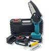 BES Motosega a Doppia Batteria 26V Mini Elettrosega Potatore Lama 4 Pollici Valigia