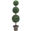 vidaXL Pianta di Bosso Artificiale a Sfera con Vaso Verde 118 cm