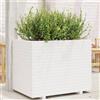 vidaXL Fioriera da Giardino Bianca 90x60x72 cm Legno Massello di Pino