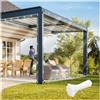 TEENKON Telone impermeabile trasparente da 3 x 4,9 m, con occhielli e fascetta, copertur