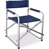 CECARO GROUP SEDIA REGISTA IN ALLUMINIO CON STRUTTURA RESISTETE E SEDUTA IN TESSUTO BLU