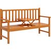 Outsunny Panchina da Giardino con Tavolo Centrale in Legno Marrone Chiaro