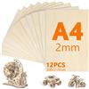Does not apply 12 Pezzi Di Compensato A4, Pannelli Legno 300Mm×210Mm, Compensato 2Mm, Pannelli
