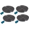 Rex Electrolux Zanussi AEG Faber Franke KIT 4 PEZZI FILTRO CARBONE CAPPA ASPIRANTE CUCINA 9197059543 4055093712 155x15mm