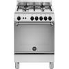 LA GERMANIA AMN664GXV/24 CUCINA A GAS 60x60 4 FUOCHI FORNO A GAS COLORE INOX