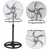 Ventilatore a Piantana 5 Pale in Metallo Basso Consumo 65W Regolabile 3 Velocita