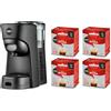 , a Modo Mio Macchina per Caffè Tiny Eco Nera Con 64 Capsule Qualità Rossa Inclu