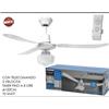 Ventilatore da soffitto Reversibile con lampadario e telecomando integrato 70wat