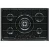 ELECTROLUX PN750UV PIANO COTTURA SOFT 75CM 5 FUOCHI A GAS 1 BRUCIATORE WOK NERO