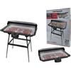 dictrolux Griglia elettrica con termostato barbecue elettrico bistecchiera 2200W piastra