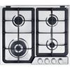 De'Longhi DE LONGHI PFI46GH PIANO COTTURA 60x50 4 FUOCHI A GAS GRIGLIE IN GHISA INOX