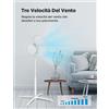 Midea Ventilatore a Colonna Piantana 40W Turbo Silence 3 Velocita e Altezza regolabile