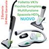 VORWERK FOLLETTO VK7S SENZA FILO COMPLETO PICCHIO MULTIFUNZIONE HD7s 2 BATTERIE