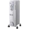 Zephir Radiatore ad Olio 7 elementi 1500 Watt con Ruote BiancoZRA1516 Zephir