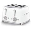 Smeg Tostapane 4 Fette 2000 W 6 Livelli di Doratura Bianco TSF03WHEU 50's Style SMEG