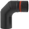 A.L.A CURVA ECO-PELLET 90° SMALTATO NERO Diam. 100