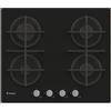 CANDY CVG6B PIANO COTTURA 60CM 4 FUOCHI A GAS GRIGLIE IN GHISA - VETRO NERO
