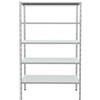 PROMETAL Scaffale in Kit 5 Piani a Incastro Zincato 5 Ripiani 100 CMX40X186H