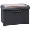 TOOMAX Baule Compact Box Santorini Plus 125 litri in resina effetto rattan apertura ...