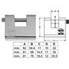 Corbin Lucchetto Corazzato a Una Bocca Acciaio PL211 Ka 90 mm (PL2119000) Corbin