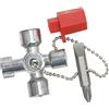 KS Tools 130.1010 Chiave per Quadri Elettrici ad Armadio Piccola, 42 mm