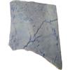 RABLABS Piatto In Pietra Naturale Blu Cobalto Argento #KI024 NWB
