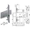 Yale Serratura Triplice da Infilare Doppia Mappa Solo Catenaccio 8TD101 70 mm Ka