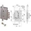 CISA Serratura Triplice Applicare con Scrocco Doppia Mappa Blindate 57515 64 mm