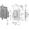 CISA Serratura Triplice Applicare con Scr. Ch. Cantiere Doppia Mappa 57516 64 mm