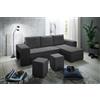 Avanti Trendstore Divano ad angolo HARBO in microfibra antracite, funzione letto. LAP 260x85x150cm