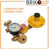 GNALI BOCIA MINI CENTRALINA GAS GPL Y 2 BOMBOLE C/MANOMETRO 1 STADIO 8-12KG - 2 STADIO 10 KG