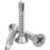 Fajoeda 120 pezzi viti autofilettanti per metallo 4,2 x 25 mm, in acciaio inox 410, viti