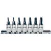 KS Tools 918.1558 CHROMEplus Serie di Bussole con Inserti per Viti TX, 7 Pezzi,
