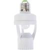 Electraline 58309 Portalampada (base lampadina E27) con Sensore Crepuscolare e d