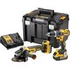 DEWALT DCK2080P2T-QW kit 18v avvitatore perc. dcd796p2 smerigliatrice dcg405n