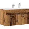 vidaXL Mobile Lavabo Bagno Legno Antico 90x38,5x46 cm Multistrato