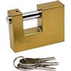 FAST WORLD SHOPPING Lucchetto da 70mm Antiscasso con 3 Chiavi, Catenaccio in Ottone con Grillo 9 mm