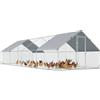 PawHut Pollaio per Galline da Giardino con Telaio Zincato 3x4x2m Impermeabile