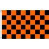 AZ FLAG BANDIERA A SCACCHI NERI E ARANCIO 150x90cm - BANDIERA SCACCHIERA NERA ED ARANCIO