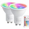 Lampadina LED GU10, 5W Lampadine LED Colorate 12 Colori Faretto LED RGB, Dimmera