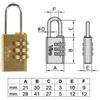 VIRO Lucchetti ad Arco a Combinazione con 3 Dischi 406 28 Mm, Arco 27 2 Pezzi