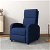 DecHome Poltrona Relax Reclinabile Movimento Manuale in Tessuto 64x86x102 cm Blu DecHome