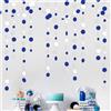PinkBlume Ghirlanda a pois blu navy e bianco argento a cerchi, decorazioni per feste, deco