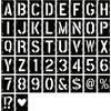 Grekywin Set di 42 stencil con lettere dell'alfabeto da 5 cm, modelli ad incastro per la