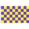 AZ FLAG BANDIERA A SCACCHI VIOLA E GIALLI 150x90cm - BANDIERA SCACCHIERA VIOLETTA E GIAL